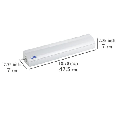 WENKO Wall Clothes Lines-extendable, White, 7 x 47.5 x 7 cm