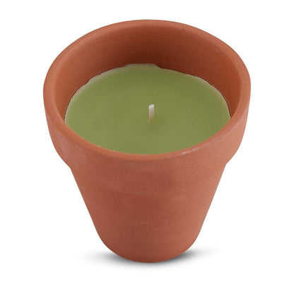 Waxworks Mayo Terracotta Citronella Round Pots (9cm)- Pack of 3