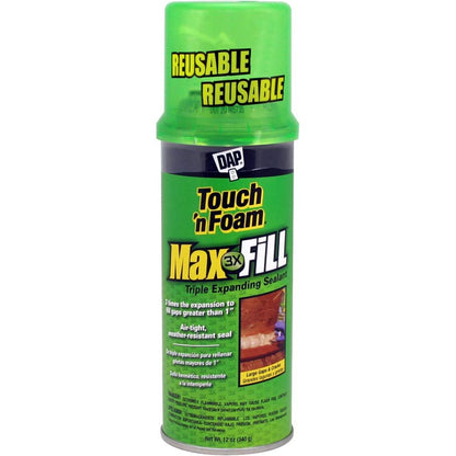 Touch 'n Foam 4001031212 MaxFill Maximum Expanding Sealant, 12Oz. Tan