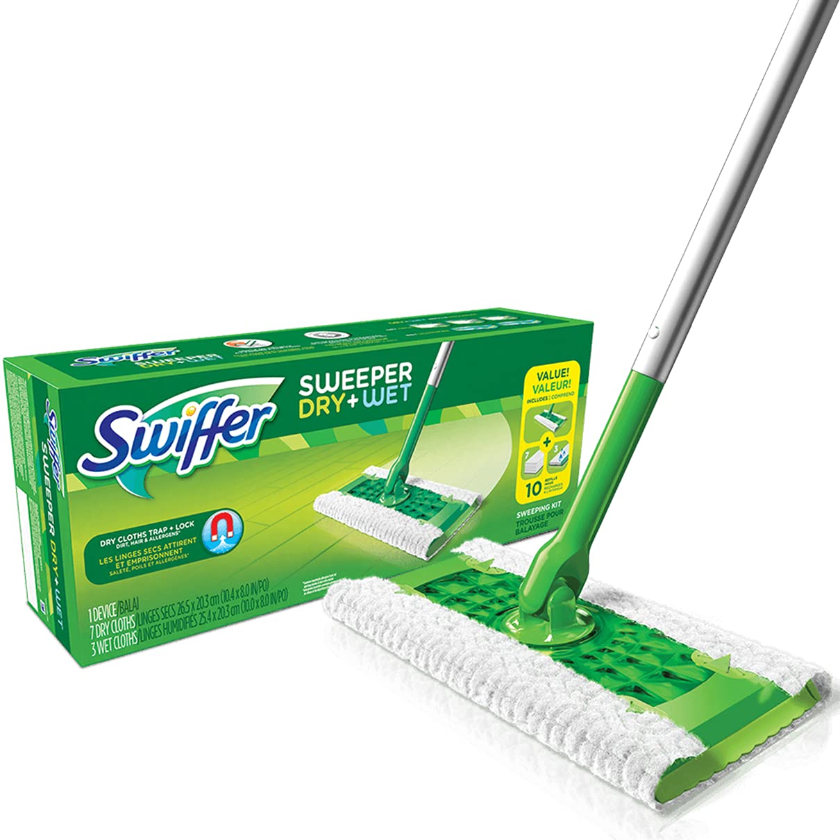 Swiffer 92814 Disposable Dry and Wet Sweeper Starter Kit