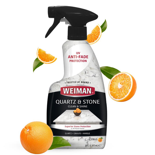 Weiman Quartz Countertop Cleaner and Polish - Clean & Shine Your Quartz Countertops Islands and Stone Surfaces with UV Protection