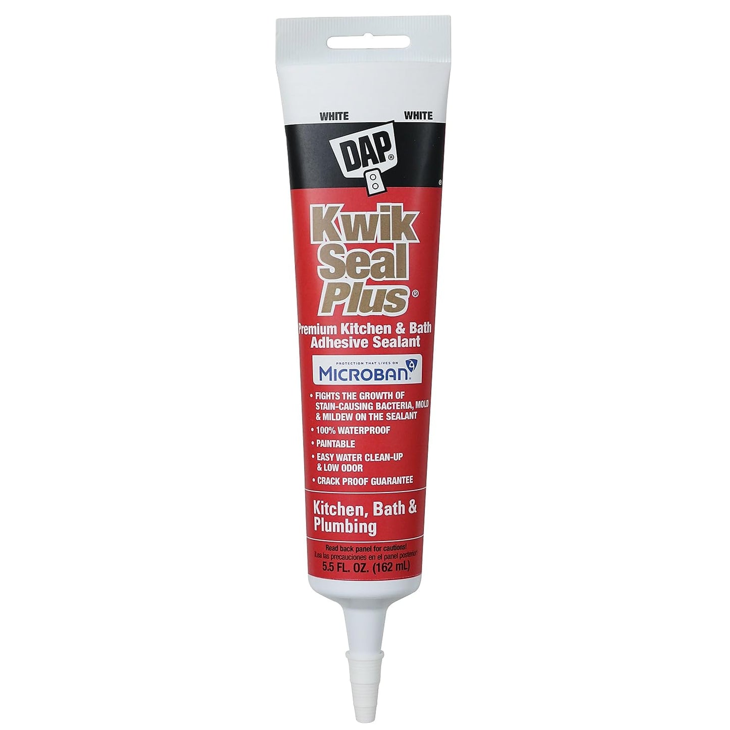 Dap 18526 White Kwik Seal Plus Kitchen & Bath Adhesive Caulk