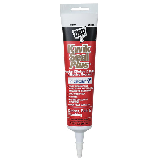 Dap 18526 White Kwik Seal Plus Kitchen & Bath Adhesive Caulk