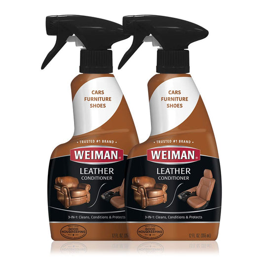 Weiman Leather Cleaner and Conditioner (12oz) Pack of 2