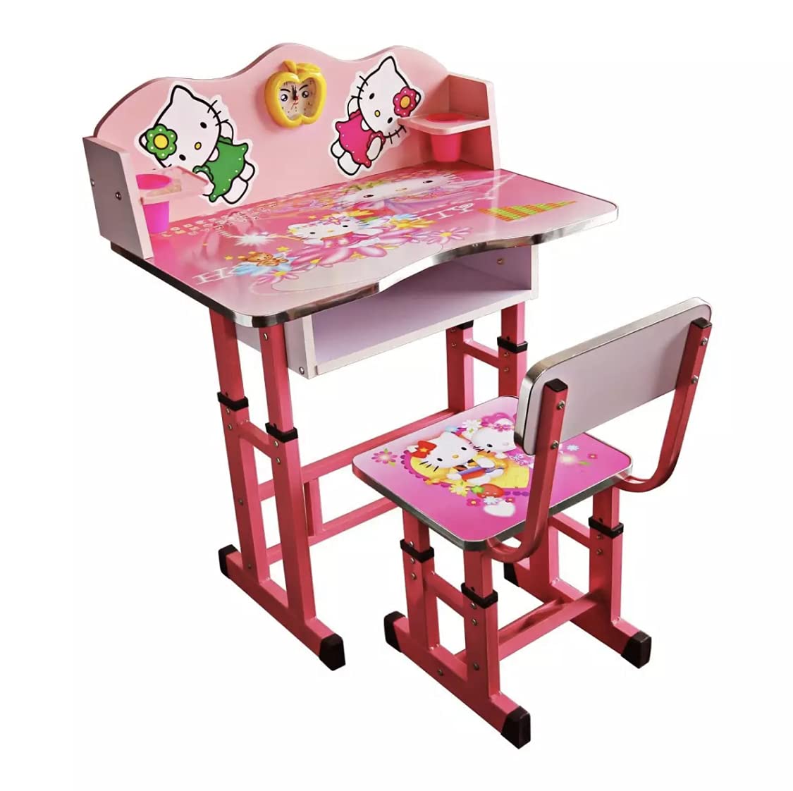 Educational Study Table For Kids With Chair And Clock