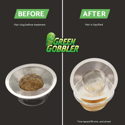 Liquid Clog Remover By Green Gobbler - Drain, Toilet Clog Remover, DISSOLVE Hair & Grease From Clogged Toilets, Sinks And Drains - Drain Cleaner, Works Within Minutes - 1 Gallon