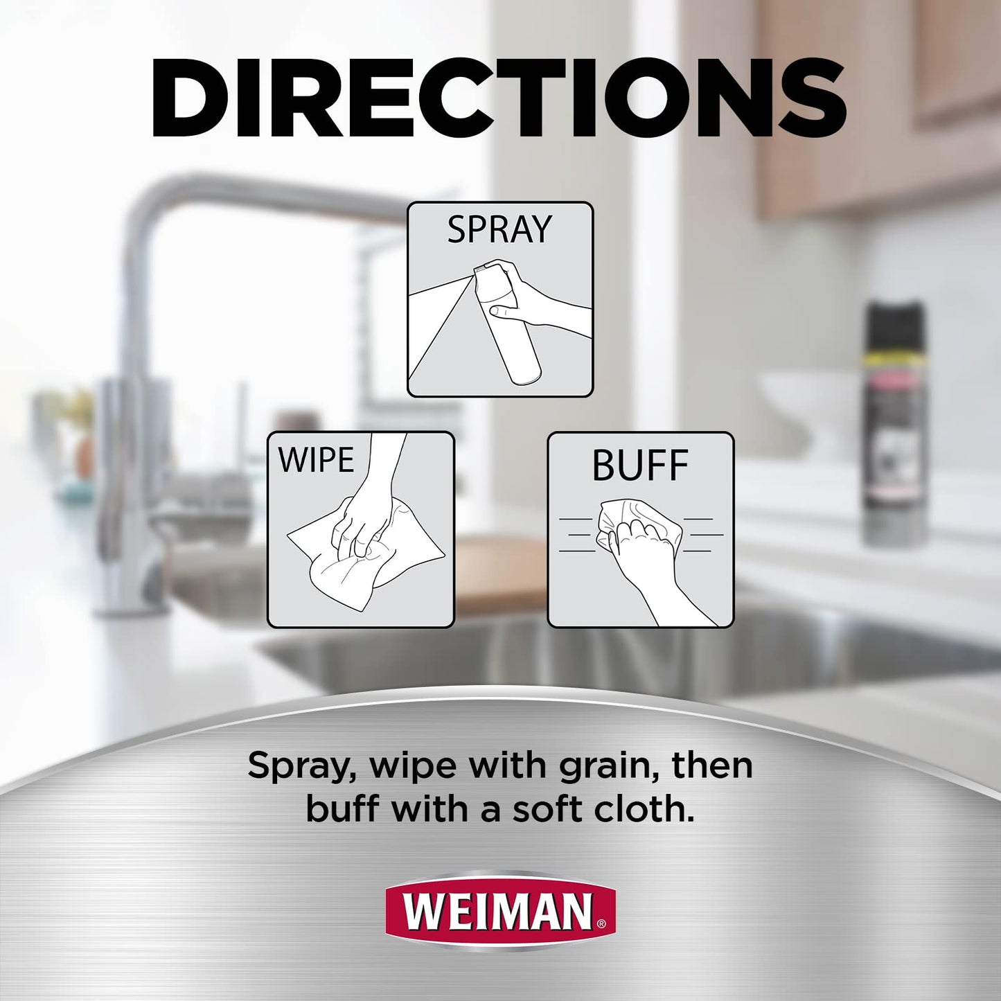 Weiman Wipes Variety [3 Pack] - Stainless Steel, Leather, and Granite Non Toxic Wipes - 90 Wipes