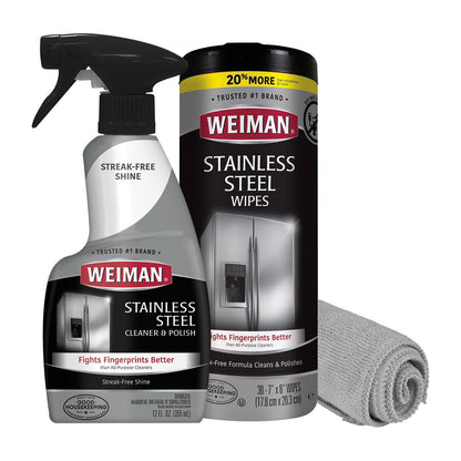 Weiman Fingerprint Resistant Stainless Steel Cleaner Kit