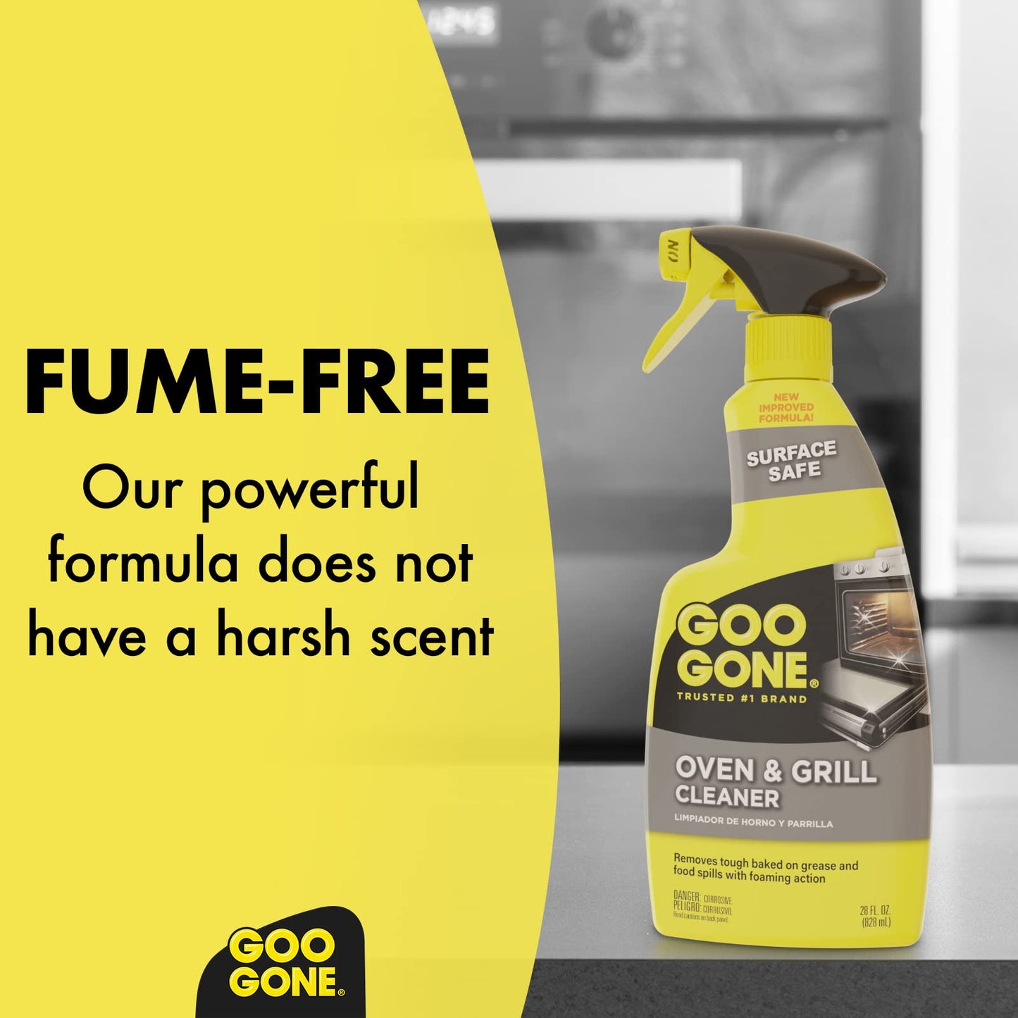 Goo Gone Oven and Grill Cleaner - 28 Ounce - Removes Tough Baked On Grease and Food Spills Surface Safe