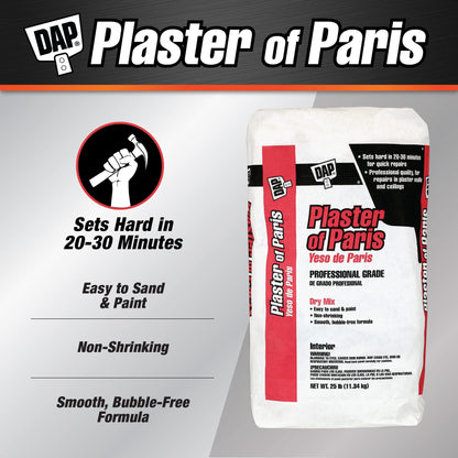 Dap 10312 Plaster Of Paris, 25-Pound, White