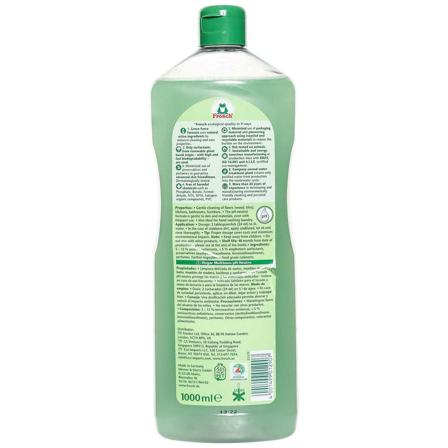 Frosch Ph Neutral Floor Cleaner, 1 Liter