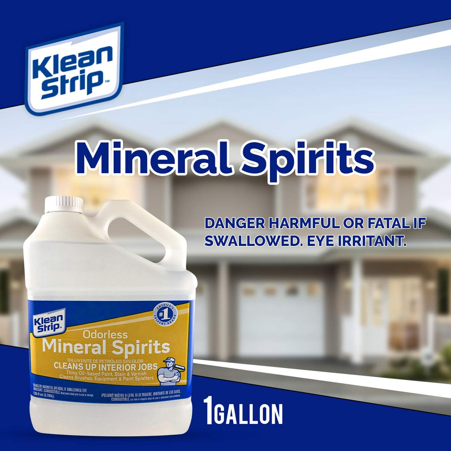 KLEAN-STRIP GKSP94214 Odorless Mineral Spirits, 1-Gallon