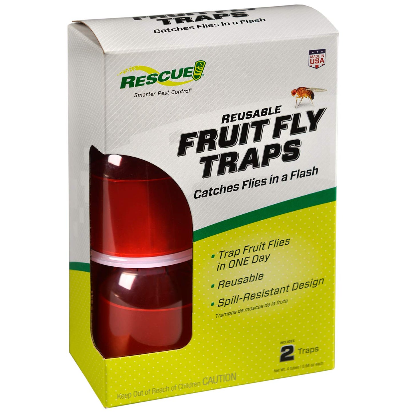 Rescue Fruit Fly Repulsive Lure Trap Pack of 2