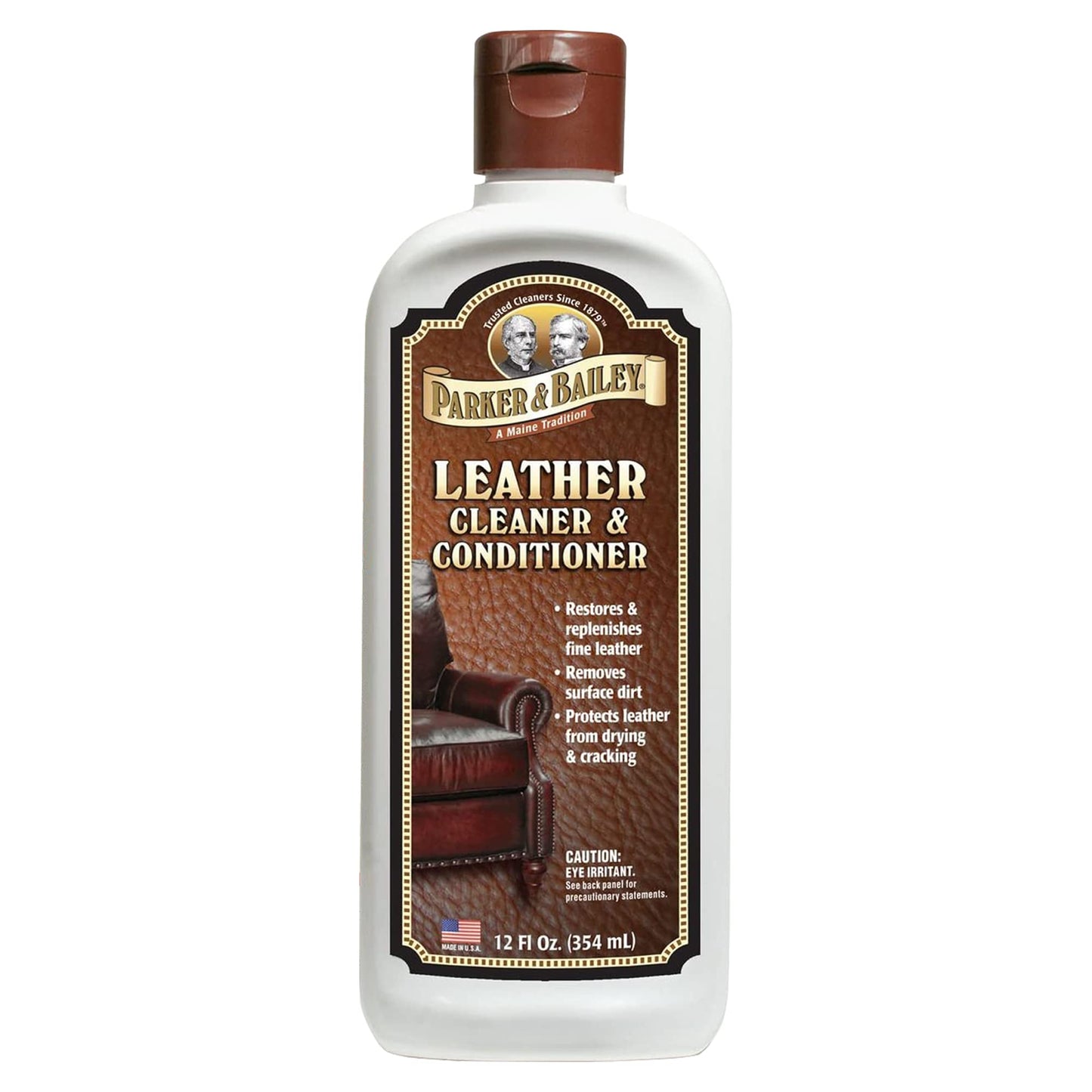 PARKER & BAILEY LEATHER CLEANER & CONDITIONER – Restores & Conditions Leather, Cleaner For Upholstery or Car Interior, Car Leather Seat Cleaner, Faux Leather, Furniture, Handbags, Shoes & More 12oz