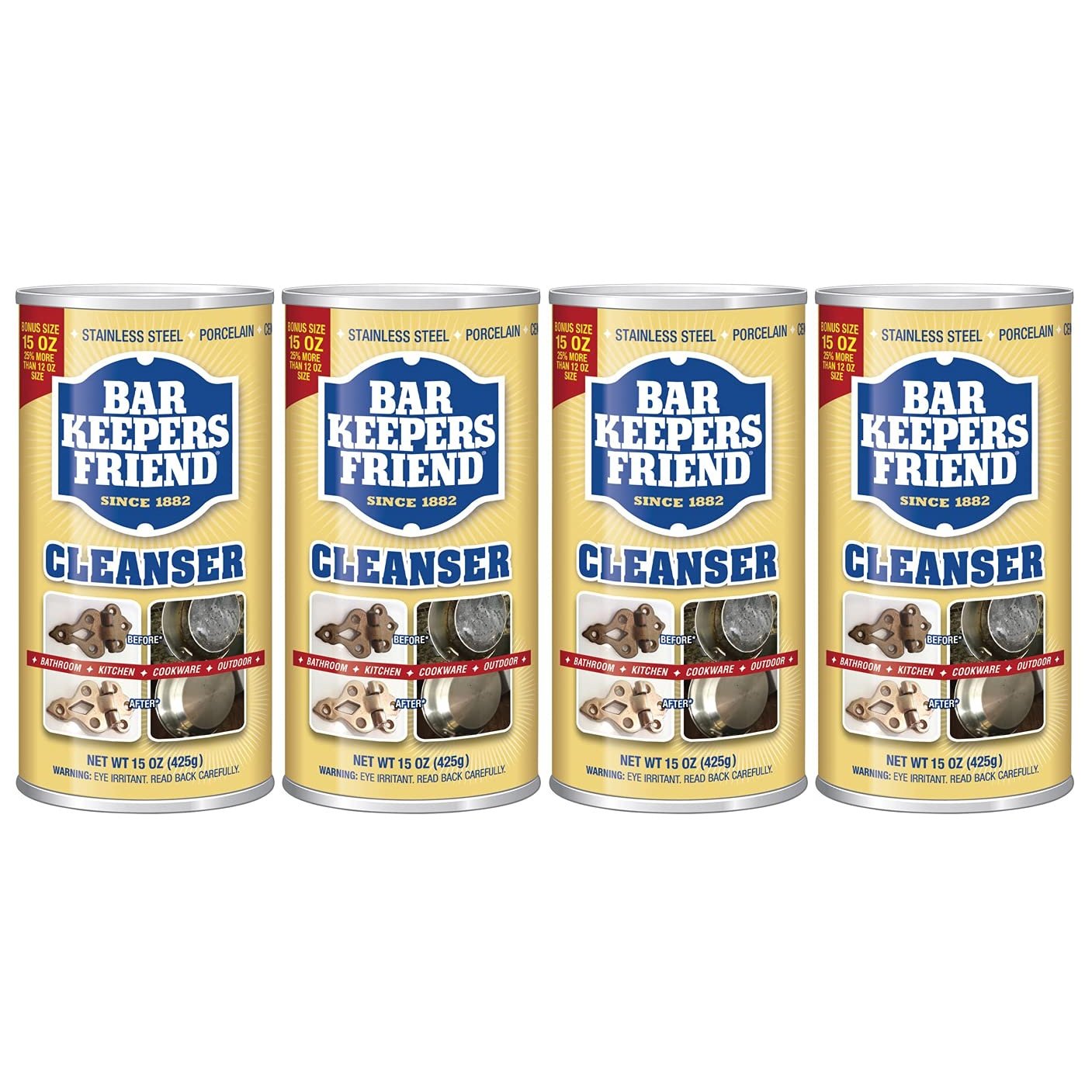 Bar Keepers Friend 15 Oz(Pack of 4)