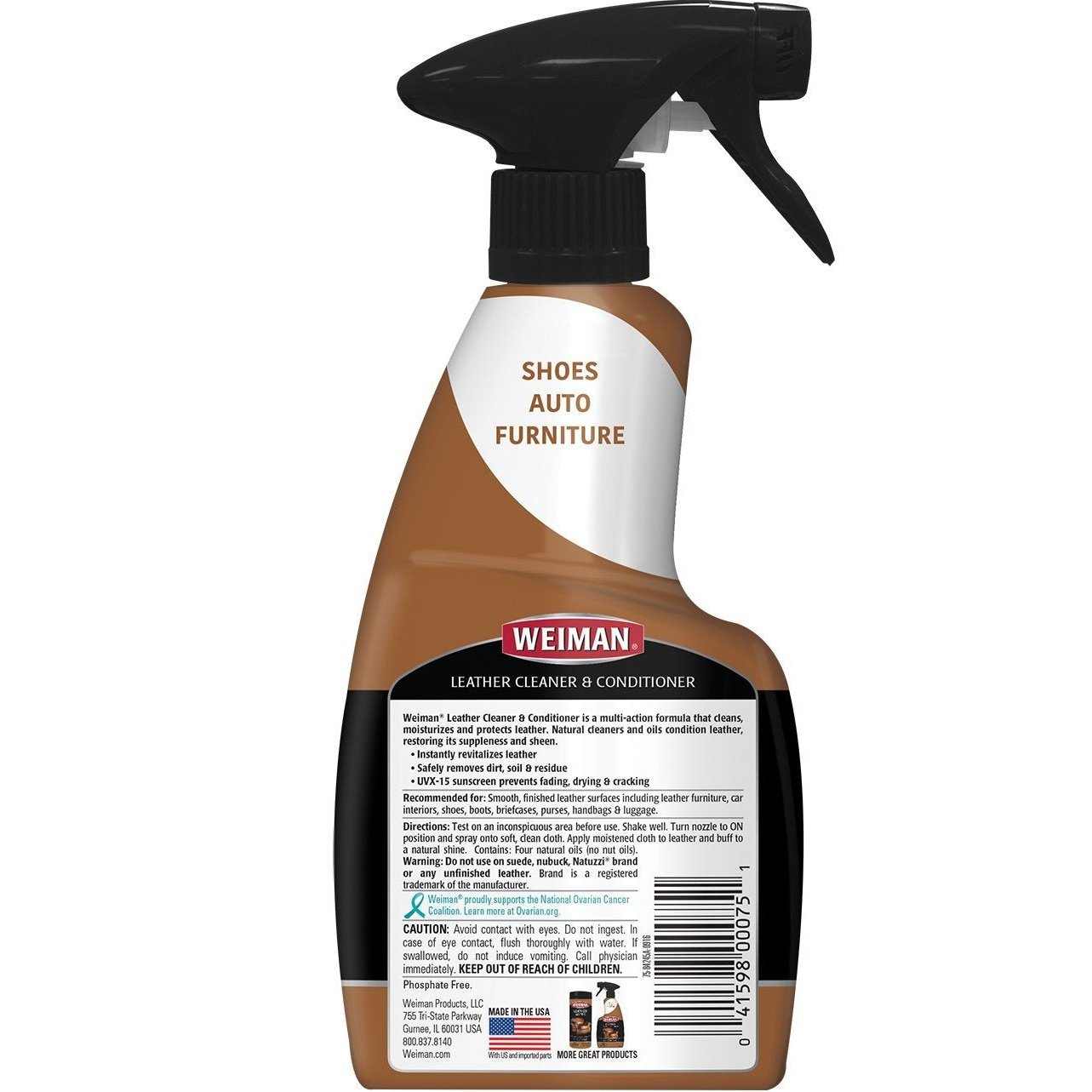 Weiman Leather Cleaner and Conditioner (12oz) Pack of 2