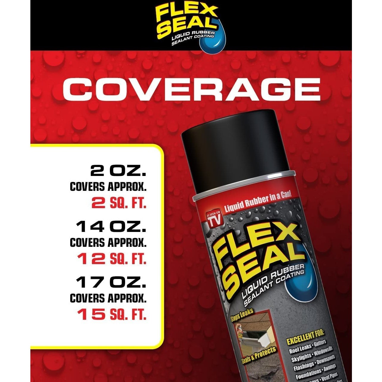 Flex Seal Spray Rubber Sealant Coating, 14-oz, Clear (2 Pack)