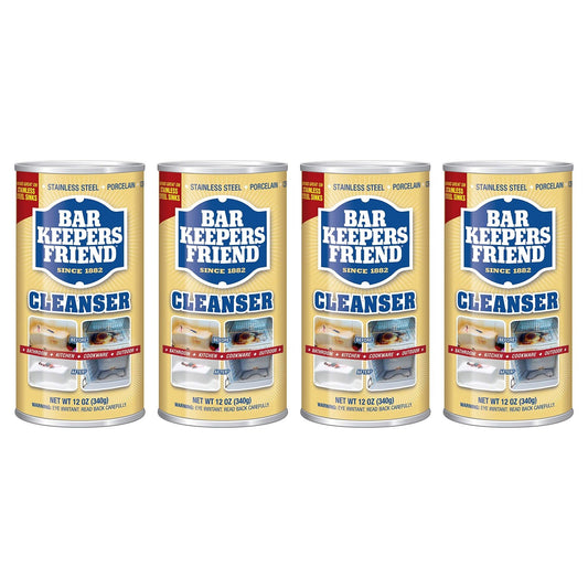 Bar Keepers Friend Powdered Cleanser 12-Ounces (4-Pack)