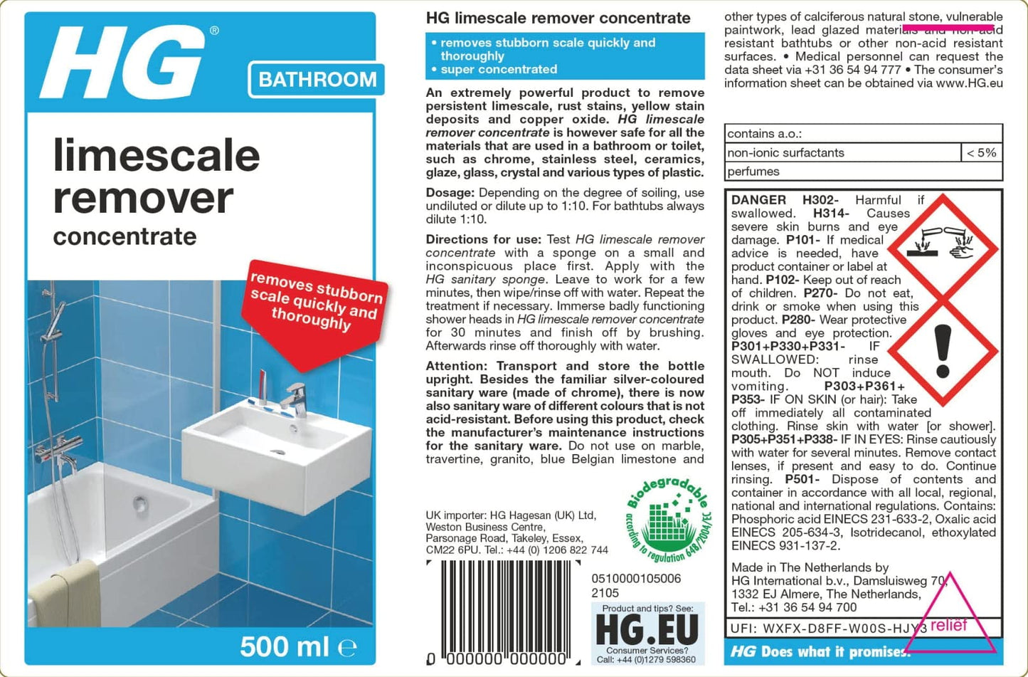 HG Professional Limescale Remover 500ml