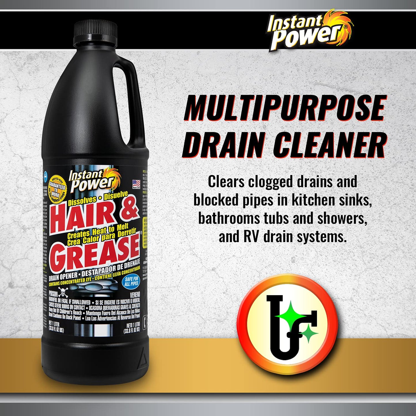 Scotch Corporation UB1969 1969 Drain Cleaners & Openers, Black, 1 L