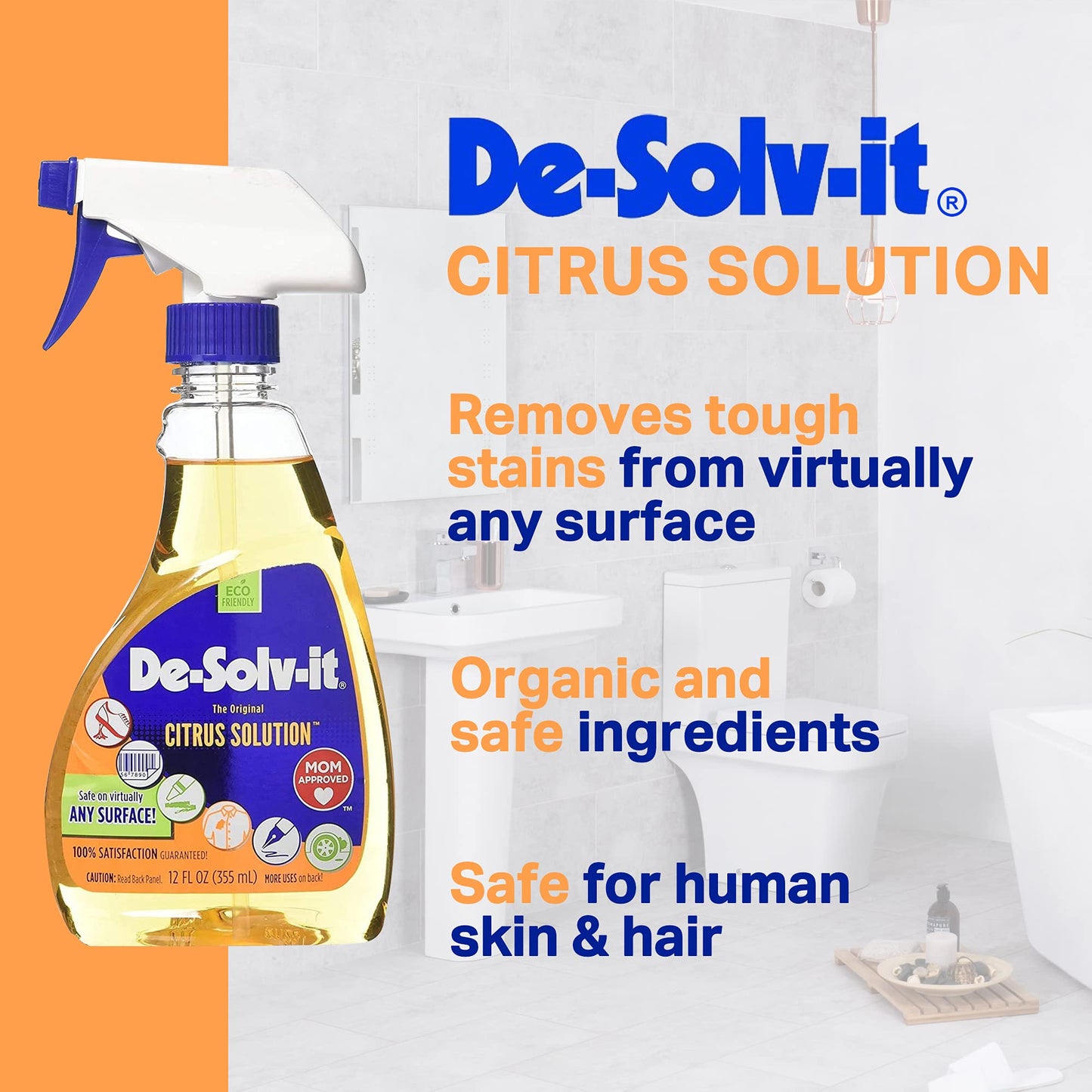 De-Solv-it 22608 Orange Sol Citrus Solution Spray, 12oz