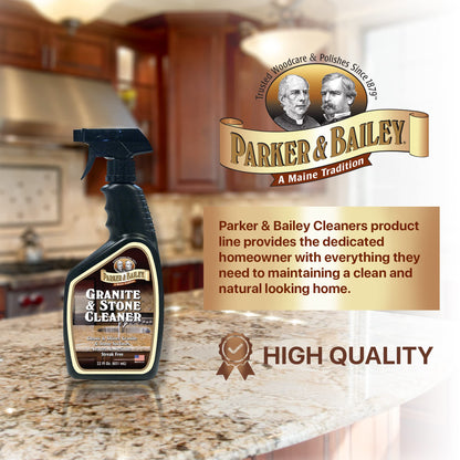 Parker & Bailey Granite & Stone Cleaner 24 oz, White, 24 Fl Oz