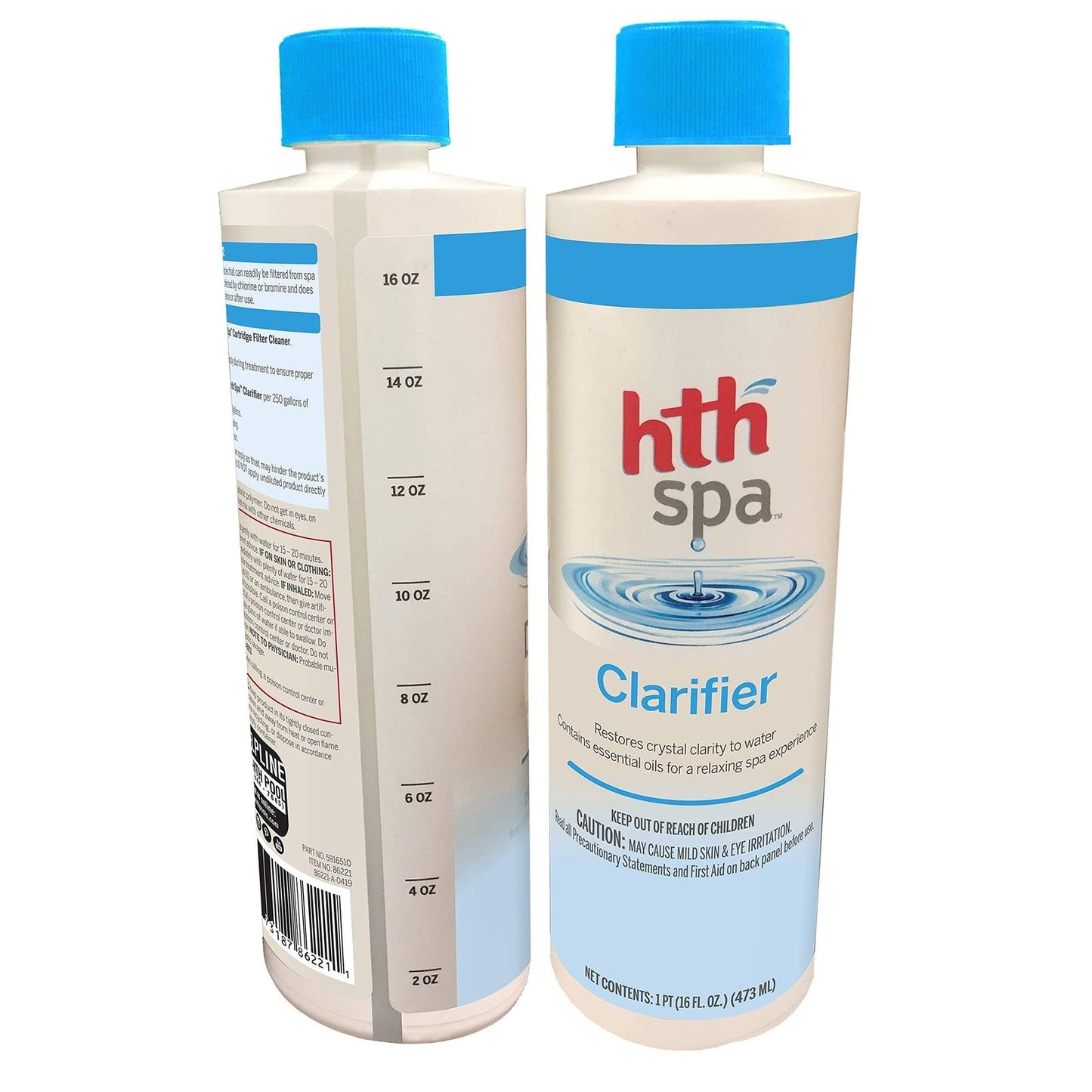 HTH Spa 86221 Clarifier Spa and Hot Tub Cleaner, 16 fl oz, Bottle Color May Vary