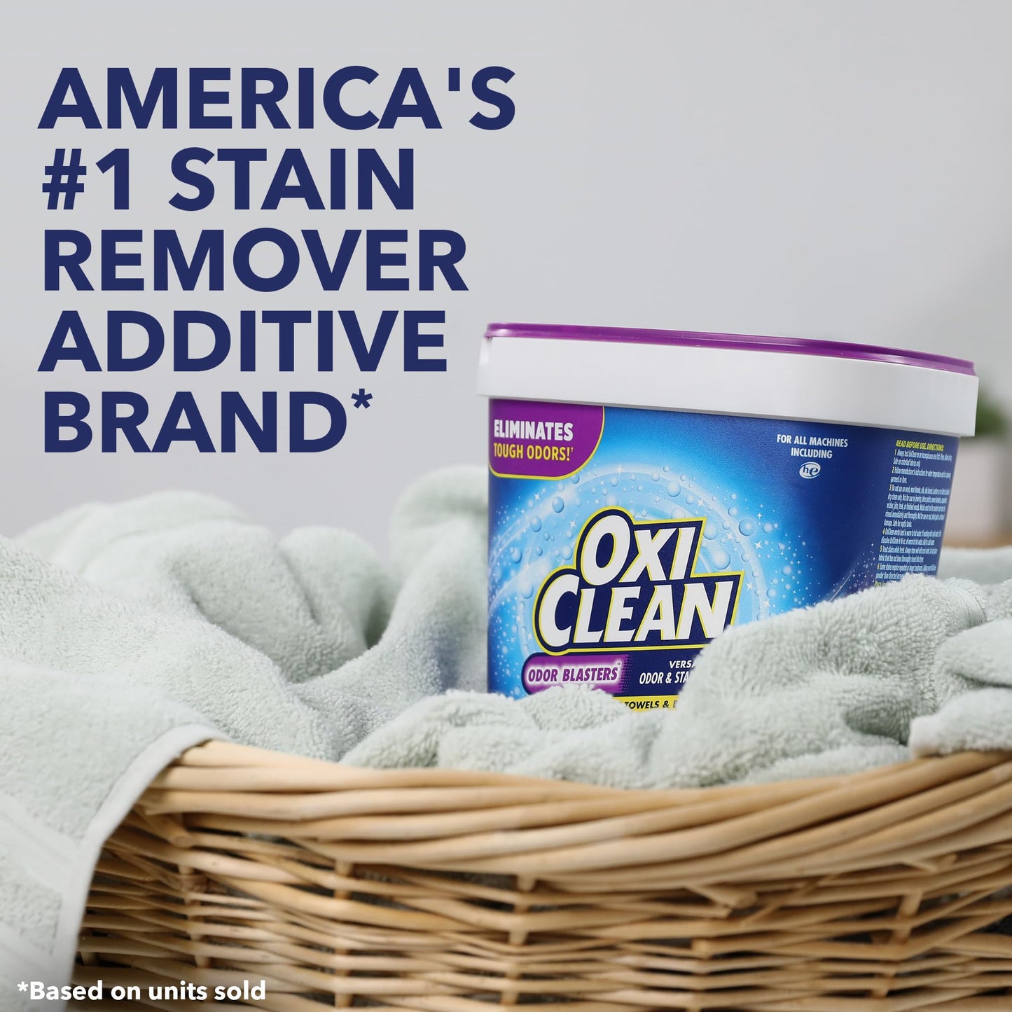 OxiClean Odor Blasters Odor & Stain Remover Powder, Laundry Odor Eliminator, 5 Lbs