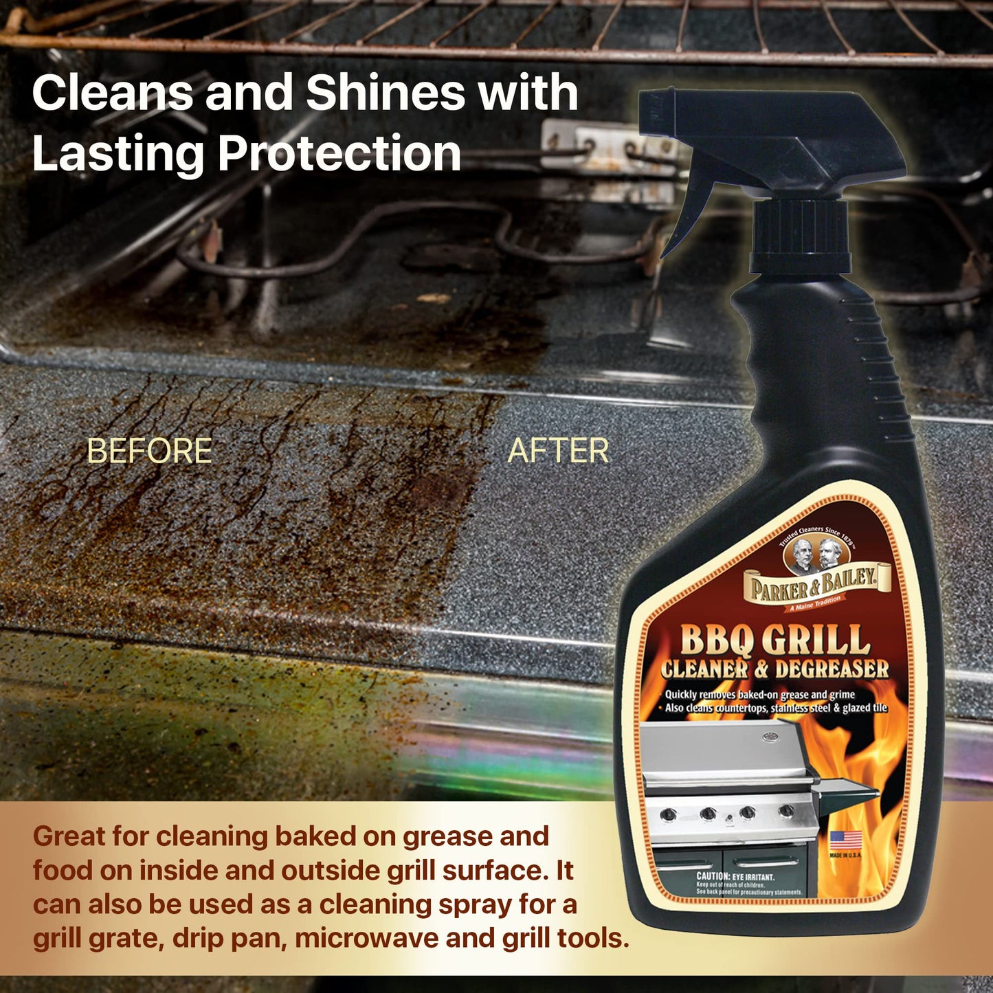 Parker Bailey cleaning product BBQ Grill Cleaner Degreaser