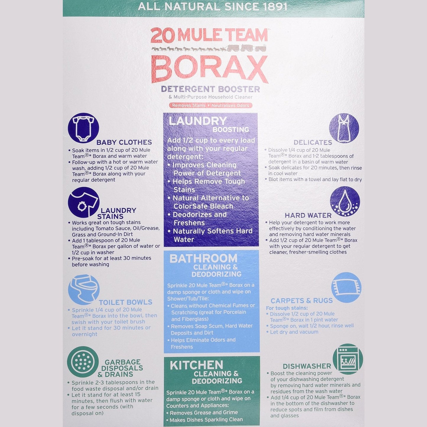 Borax 20 Mule Team Detergent Booster (65oz)