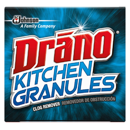 Drano Kitchen Granules Drain Clog Remover and Cleaner, Unclogs blockage from Grease or Cooking Oil, 8.8 oz