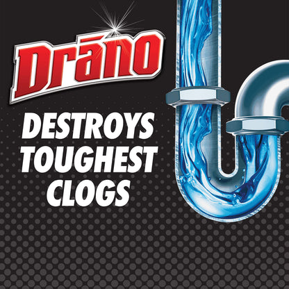 Drano Max Gel Drain Clog Remover and Cleaner for Shower or Sink Drains, Unclogs and Removes Hair, Soap Scum, Blockages,32oz