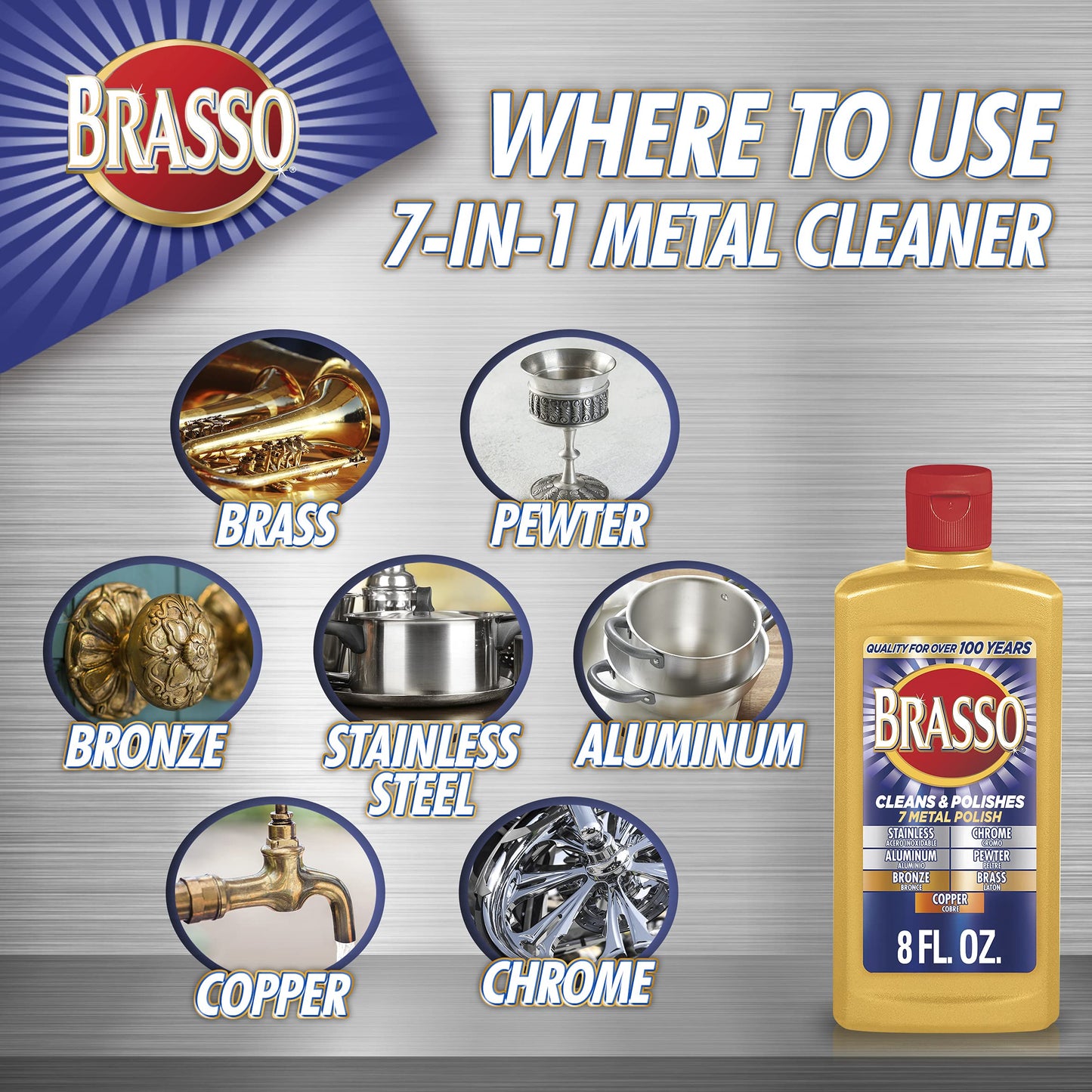 Brasso Multi-Purpose Metal Polish (8oz)