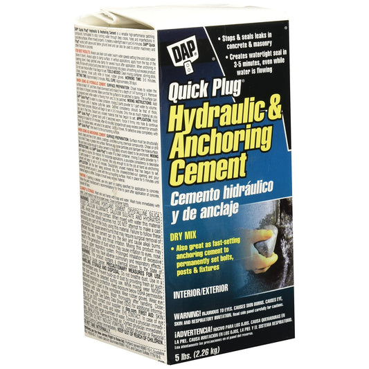 Dap 14086 Box Quick Plug Hydraulic Cement 5-Pound